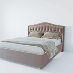Кровать Нягань с ПМ 1200 (велюр серый) в Миассе - miass.mebel24.online | фото 2