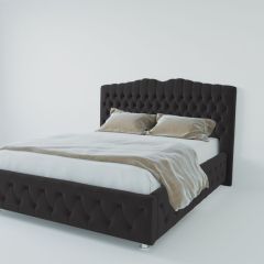 Кровать Нягань с ПМ 1600 (экокожа кольт ч) в Миассе - miass.mebel24.online | фото 2