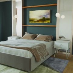 Кровать Подиум с ортопедическим основанием 1200 (велюр темно-серый) в Миассе - miass.mebel24.online | фото 3