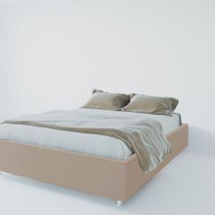 Кровать Подиум с ПМ 1200 (велюр серый) в Миассе - miass.mebel24.online | фото 1