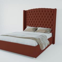 Кровать Берлин ЛЮКС без основания 2000 (велюр бордо) в Миассе - miass.mebel24.online | фото