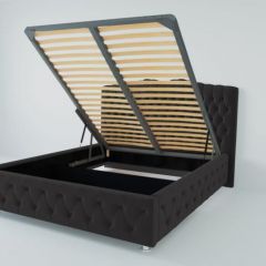 Кровать Нягань с ПМ 1200 (экокожа кольт ч) в Миассе - miass.mebel24.online | фото