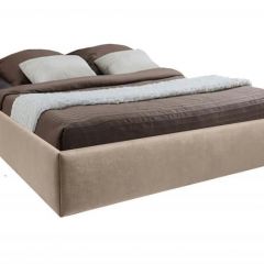 Кровать Подиум с ПМ 800 (велюр светло-серый) в Миассе - miass.mebel24.online | фото