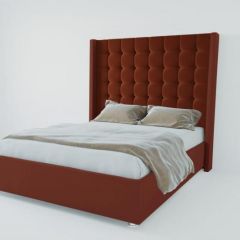 Кровать Венеция ЛЮКС без основания 2000 (велюр бордо) в Миассе - miass.mebel24.online | фото
