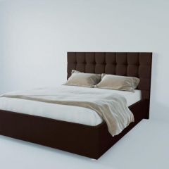 Кровать Венеция без основания 1400 (экокожа коричневая) в Миассе - miass.mebel24.online | фото