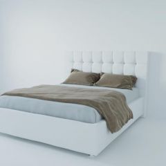 Кровать Венеция без основания 1600 (экокожа белая) в Миассе - miass.mebel24.online | фото