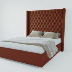 Кровать Версаль ЛЮКС без основания 1200 (велюр бордо) в Миассе - miass.mebel24.online | фото