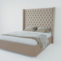 Кровать Версаль ЛЮКС без основания 1200 (велюр серый) в Миассе - miass.mebel24.online | фото