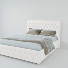 Кровать Версаль 1400 без основания (экокожа белый) в Миассе - miass.mebel24.online | фото