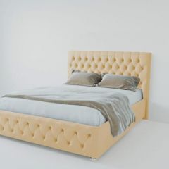 Кровать Версаль 1600 без основания (экокожа бежевый) в Миассе - miass.mebel24.online | фото
