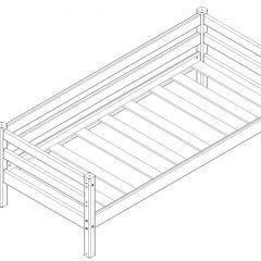 Кровать с задней защитой Соня (Вариант 2) в Миассе - miass.mebel24.online | фото 2