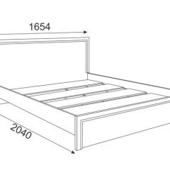 Кровать 1.6 Беатрис М06 Стандарт с настилом (дуб млечный) в Миассе - miass.mebel24.online | фото 2