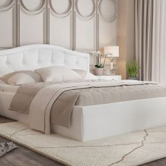Кровать Стелла 1600 + ПМ (Vega white) Белый в Миассе - miass.mebel24.online | фото