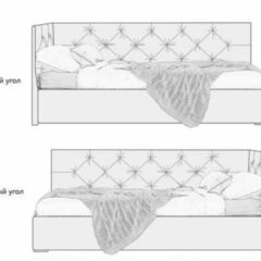 Кровать угловая Лилу интерьерная +основание (120х200) в Миассе - miass.mebel24.online | фото 2