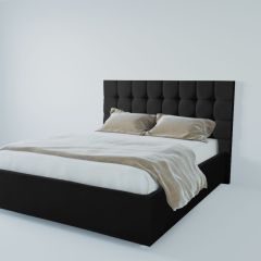 Кровать Венеция с ПМ 1600 (экокожа кольт ч) в Миассе - miass.mebel24.online | фото 2