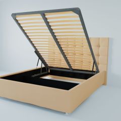Кровать Венеция с ПМ 800 (экокожа бежевая) в Миассе - miass.mebel24.online | фото