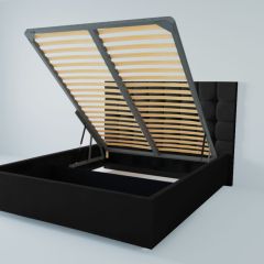 Кровать Венеция с ПМ 800 (экокожа кольт ч) в Миассе - miass.mebel24.online | фото