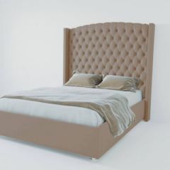 Кровать Версаль ЛЮКС с ПМ 1200 (велюр темно-серый) в Миассе - miass.mebel24.online | фото