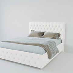 Кровать Версаль с ПМ 1200 (экокожа белая) в Миассе - miass.mebel24.online | фото
