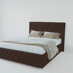 Кровать Версаль с ПМ 900 (экокожа коричневая) в Миассе - miass.mebel24.online | фото