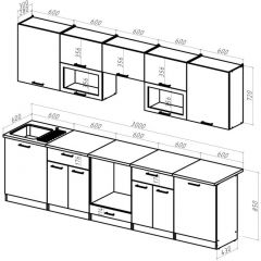 Кухонный гарнитур Кварц экстра 3000 мм в Миассе - miass.mebel24.online | фото 2