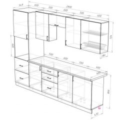 Кухонный гарнитур Прованс (2.8 м) с карнизом в Миассе - miass.mebel24.online | фото 3