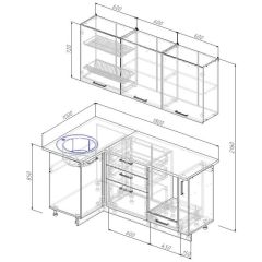 Кухонный гарнитур угловой Пайн 1000х1800 (Стол. 26мм) в Миассе - miass.mebel24.online | фото 2