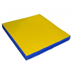 Мат гимнастический 1х1х0,1м цв. синий-желтый в Миассе - miass.mebel24.online | фото 1