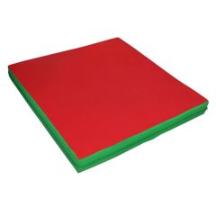 Мат гимнастический 1х1х0,08м цв. зеленый-красный в Миассе - miass.mebel24.online | фото 1