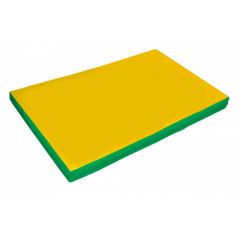 Мат гимнастический 2х1х0,1м цв. зеленый-желтый в Миассе - miass.mebel24.online | фото 1