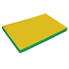 Мат гимнастический 2х1х0,08м цв. зеленый-желтый в Миассе - miass.mebel24.online | фото 1
