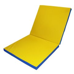 Мат гимнастический 2х1х0,08м складной цв. синий-желтый в Миассе - miass.mebel24.online | фото 1