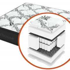 Матрас "Mega mult с поролоном MultiPocket Black&White" h180 в Миассе - miass.mebel24.online | фото