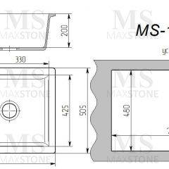 Мойка кухонная MS-11 (750х505) в Миассе - miass.mebel24.online | фото 3