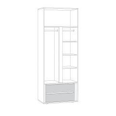Муссон Шкаф двухстворчатый 13.198 в Миассе - miass.mebel24.online | фото 2
