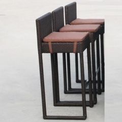 Плетеный барный стул Y390A-W63 Brown в Миассе - miass.mebel24.online | фото