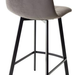 Полубарный стул CHILLI-QB SQUARE графит #14, велюр / черный каркас (H=66cm) М-City в Миассе - miass.mebel24.online | фото 2