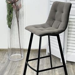 Полубарный стул CHILLI-QB SQUARE графит #14, велюр / черный каркас (H=66cm) М-City в Миассе - miass.mebel24.online | фото 4