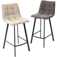 Полубарный стул CHILLI-QB SQUARE графит #14, велюр / черный каркас (H=66cm) М-City в Миассе - miass.mebel24.online | фото 5
