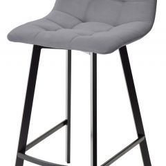 Полубарный стул CHILLI-QB SQUARE серый #27, велюр / черный каркас (H=66cm) М-City в Миассе - miass.mebel24.online | фото