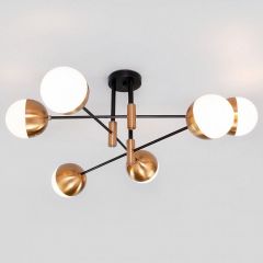 Потолочная люстра Eurosvet Nuvola 70129/6 латунь в Миассе - miass.mebel24.online | фото