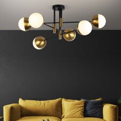Потолочная люстра Eurosvet Nuvola 70129/6 латунь в Миассе - miass.mebel24.online | фото 3