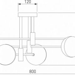 Потолочная люстра Eurosvet Nuvola 70129/6 латунь в Миассе - miass.mebel24.online | фото 4