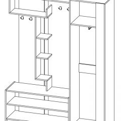 Прихожая Марица Модульная (ЯШ темный/ светлый) в Миассе - miass.mebel24.online | фото 3