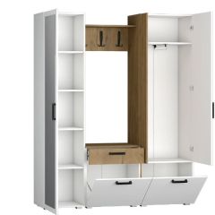 Прихожая Прайм-1 (Дуб Крафт Золотой/Бетонный камень) в Миассе - miass.mebel24.online | фото 2