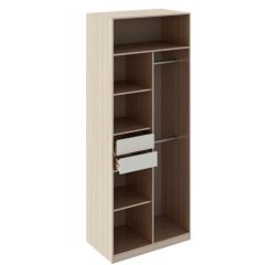 Шкаф 2 двери Глэдис М22 (ЯШС/Белый) в Миассе - miass.mebel24.online | фото 2