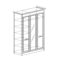 Шкаф 3-дверный со стеклом №453 Адель в Миассе - miass.mebel24.online | фото 2