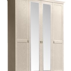 Шкаф 4-х дверный (2 зеркала) для платья и белья Венеция дуб седан (ВНШ1/4) в Миассе - miass.mebel24.online | фото