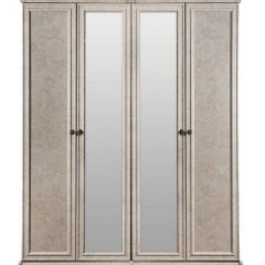 Шкаф 4-х створчатый (1+2+1) с зеркалом Афина (крем корень) в Миассе - miass.mebel24.online | фото