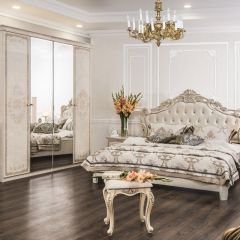 Шкаф 4-х створчатый (1+2+1) с Зеркалом "Патрисия" (крем) в Миассе - miass.mebel24.online | фото 3